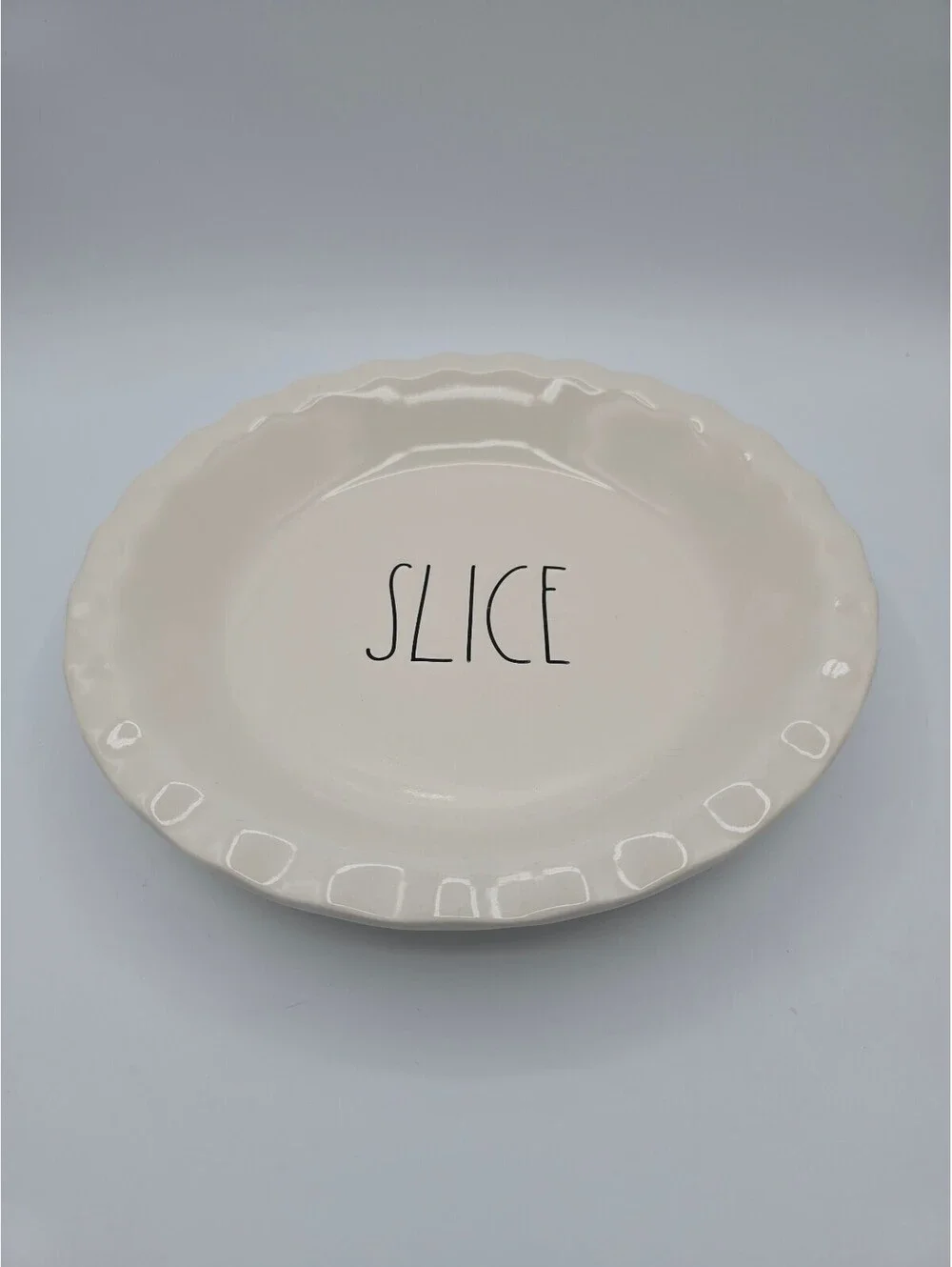 Rae Dunn SLICE Artisan Collection Ceramic Pie Plate Baker